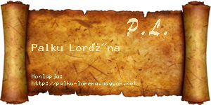 Palku Loréna névjegykártya
